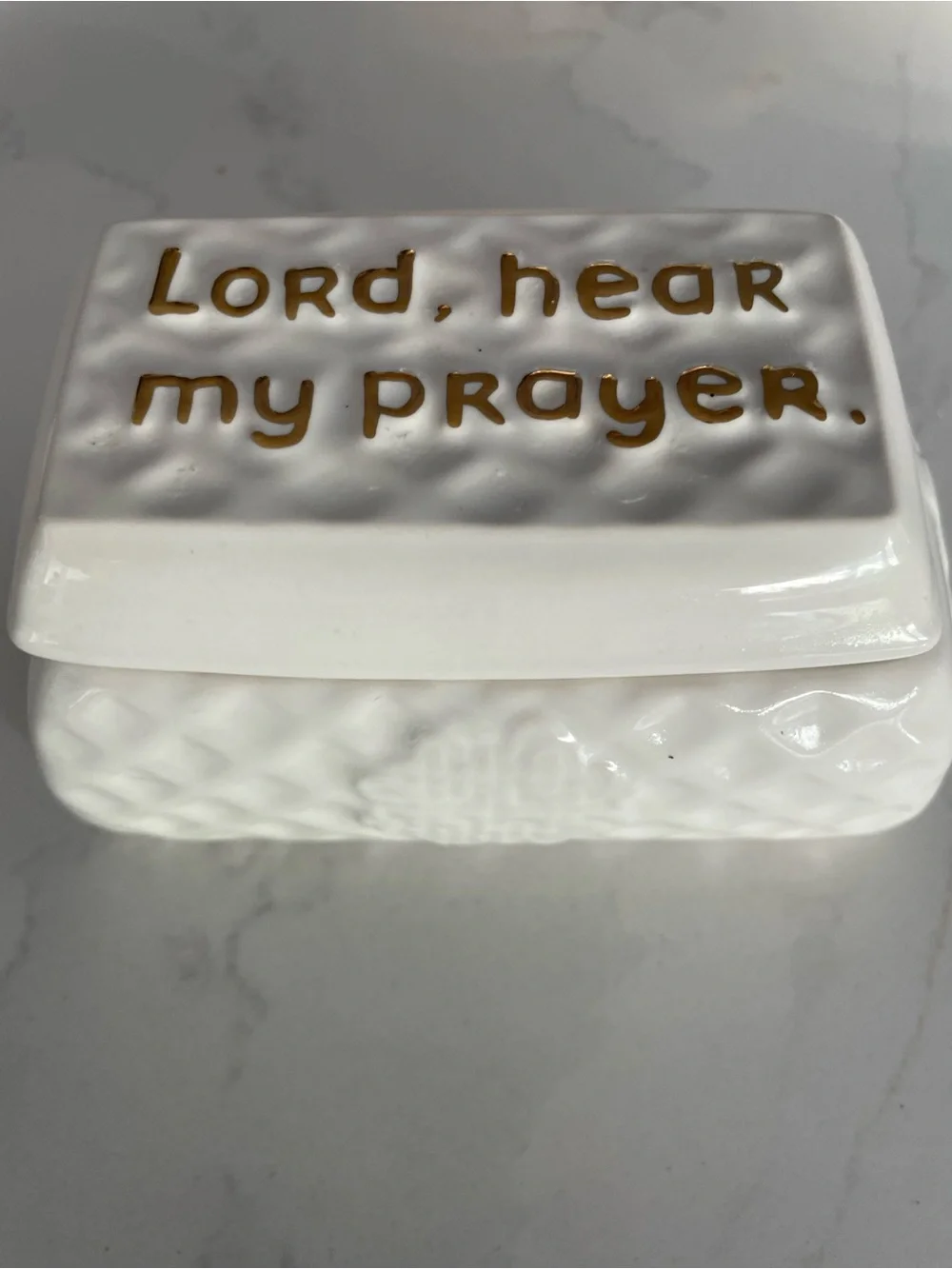 Russ Inspirational Prayer Box Lord Hear My Prayer Amen trinket box